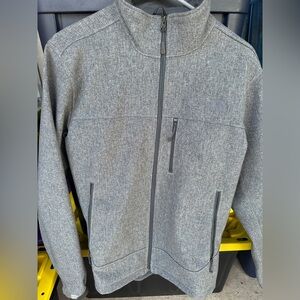 The North Face Light Gray Soft Shell Fleece Jacket